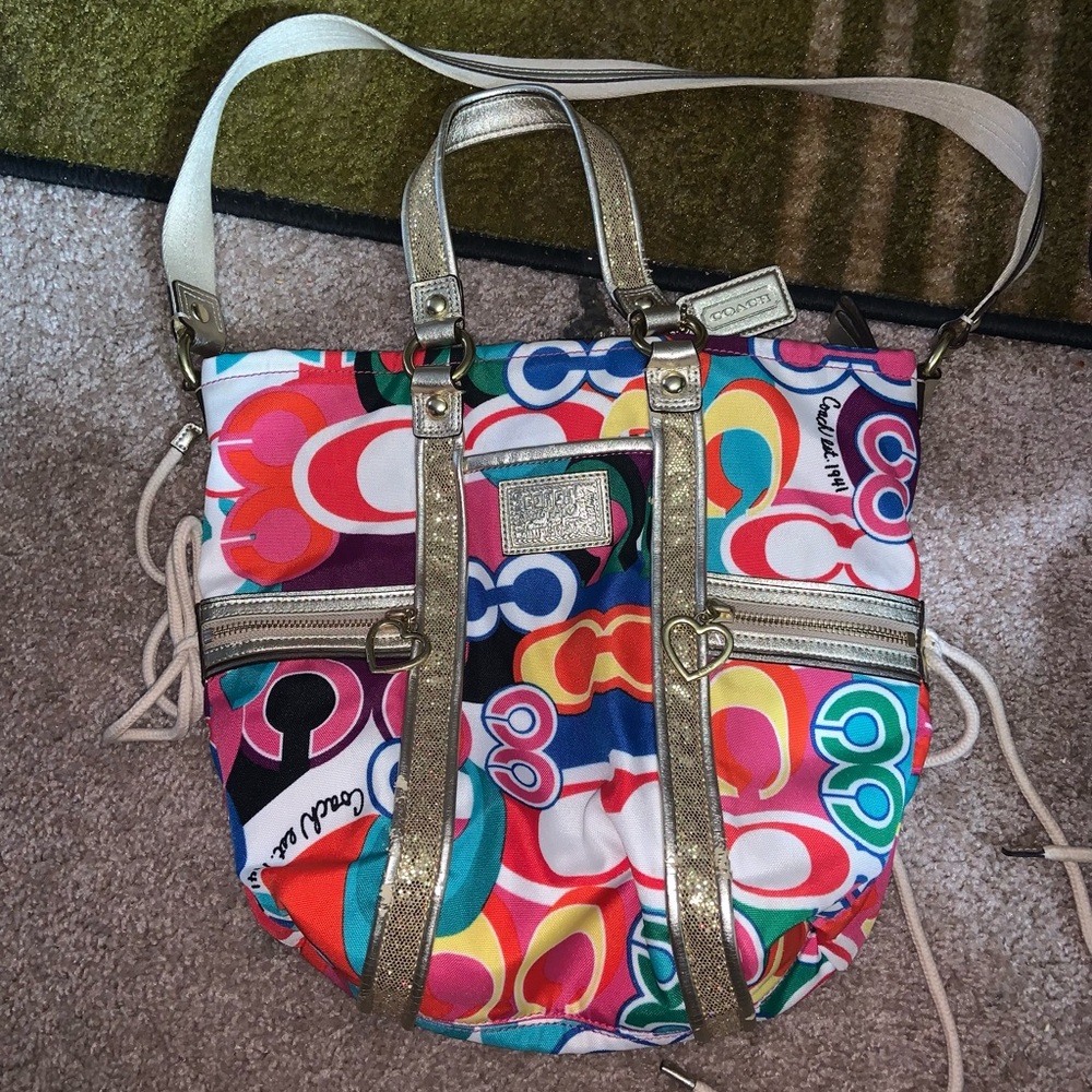 Authentic Coach Multi-Colored Bag